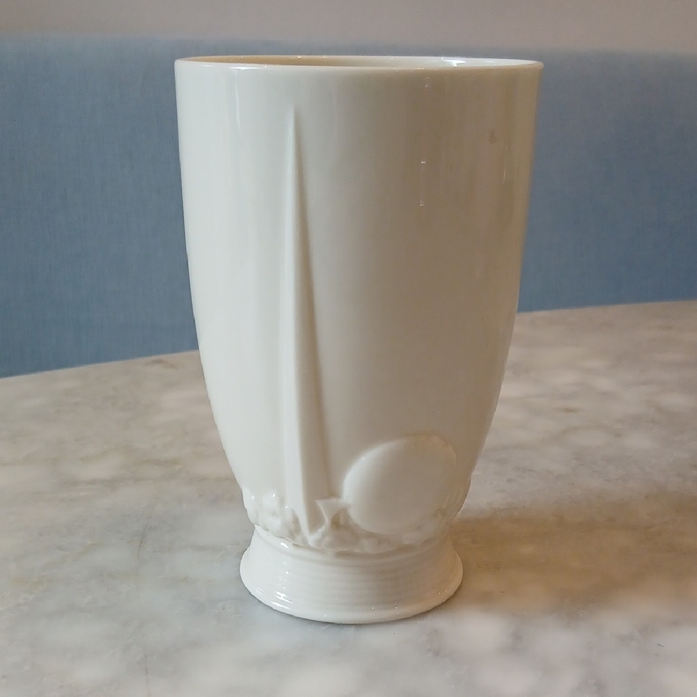Ivory Gloss Ceramic Decorative Tumbler